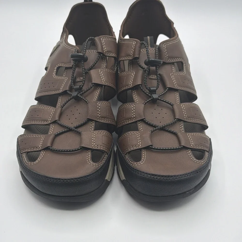 Ozark Trail Mens Closed Toe Sandals 11 Brown Hiking Outdoor Water Shoes New
